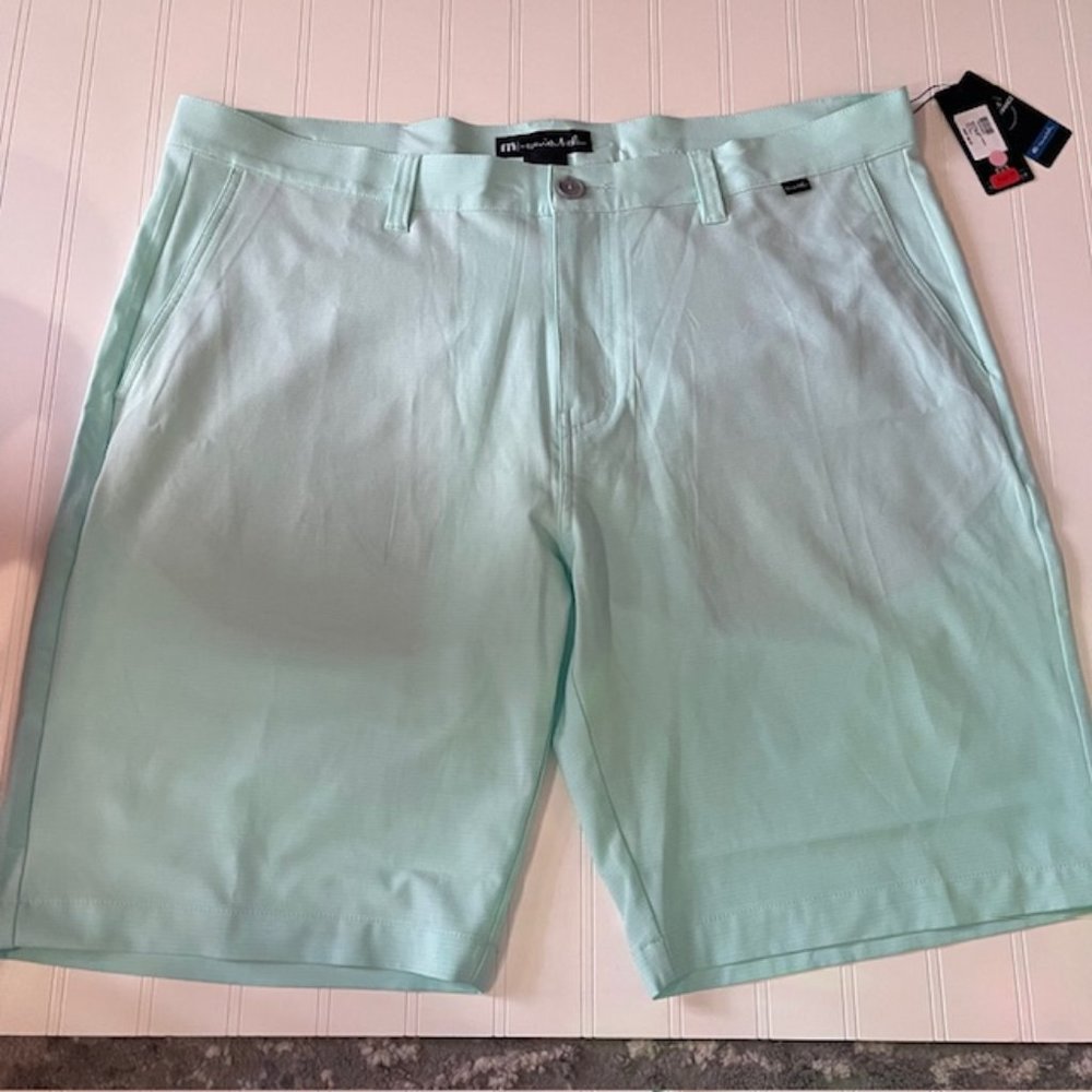 Travis Mathew Sand Harbor Golf Short Mens 40 Blue Lifestyle Performance Stretch